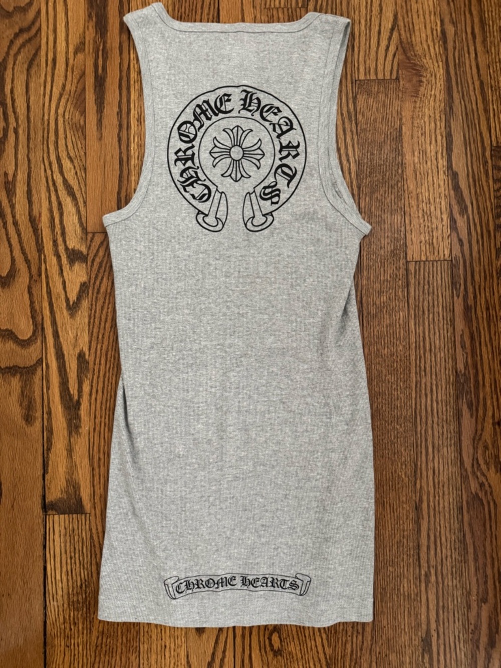 Chrome Hearts Gray Logo Tank Mens Top